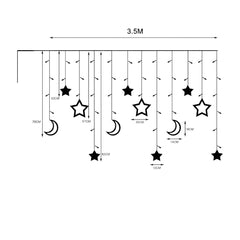 GUIRNALDAS DE ESTRELLAS Y LUNAS MULTICOLOR DP-1067