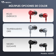 Audífonos Manos Libres Metálico AD333