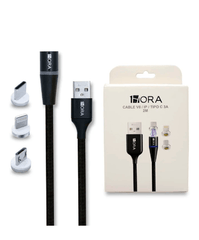 1HORA Cable 3 En 1 V8/Tipo C/Lighting de 1M CAB253