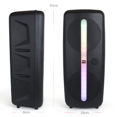 BOCINA PORTATIL CON MICROFONO Y LUZ L282