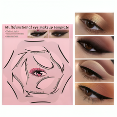 Plantilla de sombra de ojos multifuncional, plantilla de maquillaje de ojos, herramienta de maquillaje de tarjeta de delineador de ojos transparente