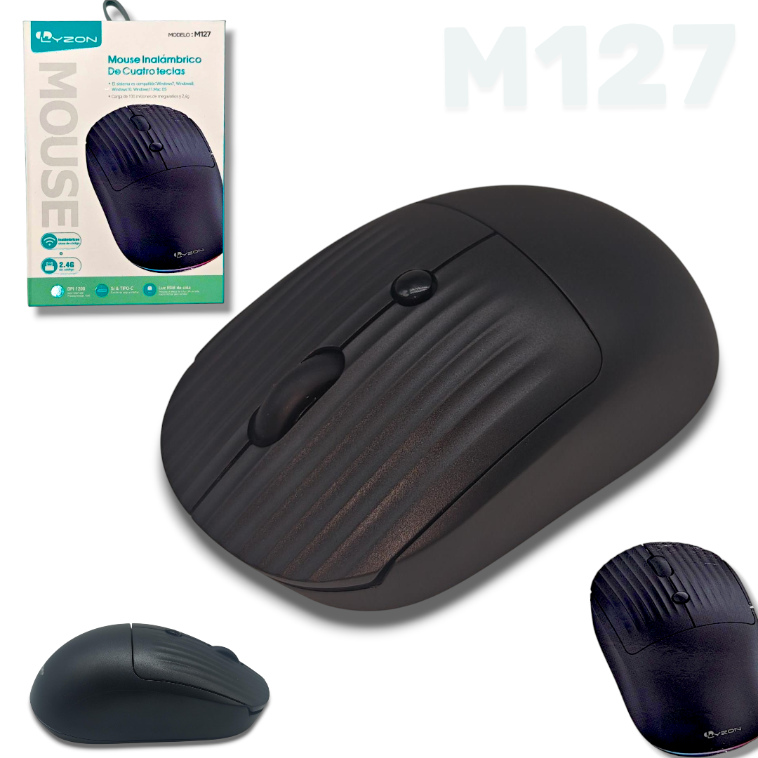 MOUSE INALAMBRICO LED LYZON M127
