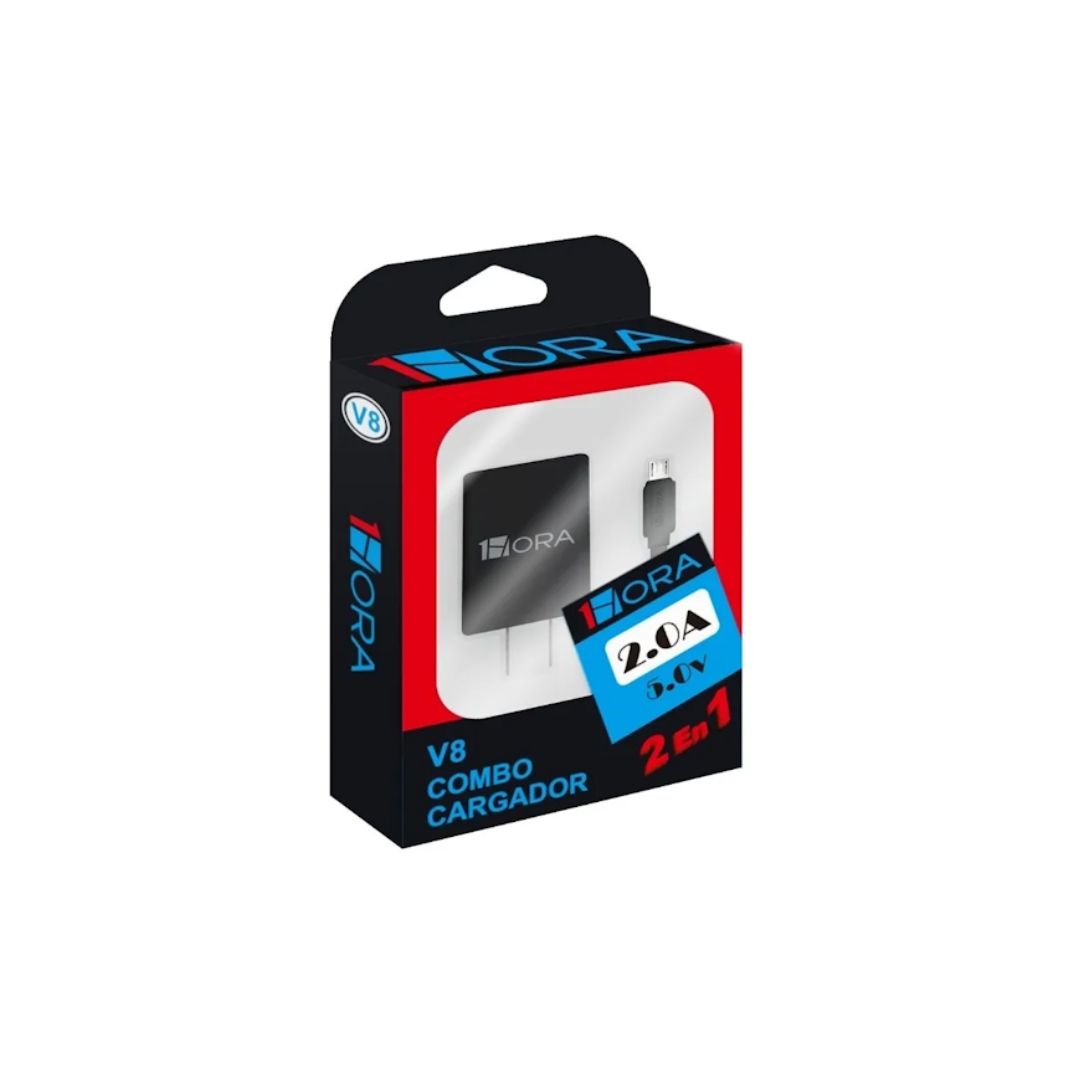 1HORA Cargador Micro USB V8 GAR064