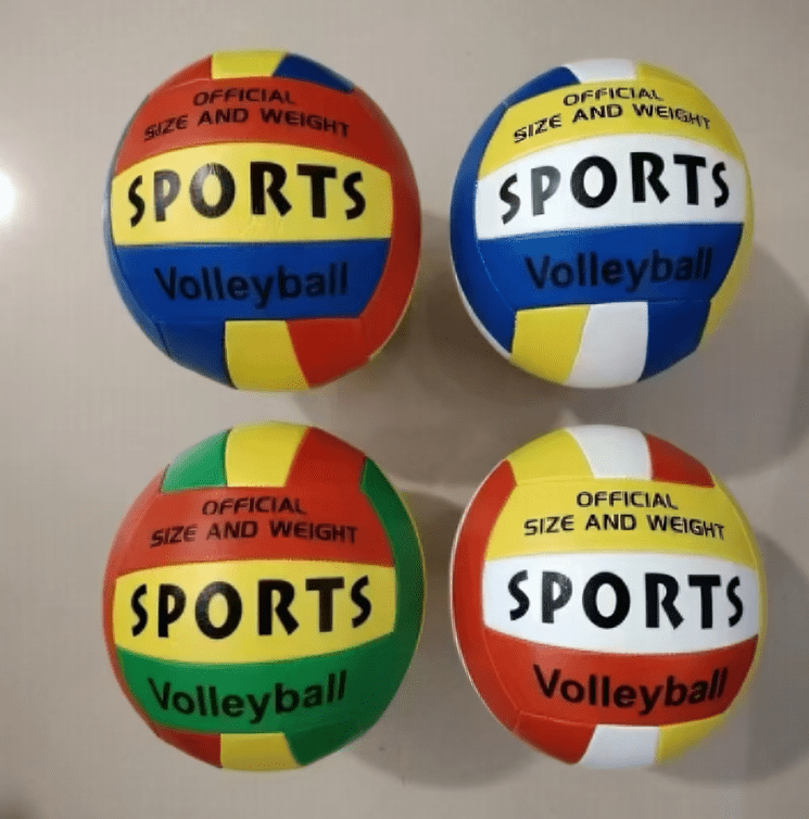 Balon de voley ball con diseño de letras y patron de colores - LW-002