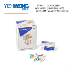 Cajita de clips/Sujetapapeles de colores 33mm - PPWJ-C33MM