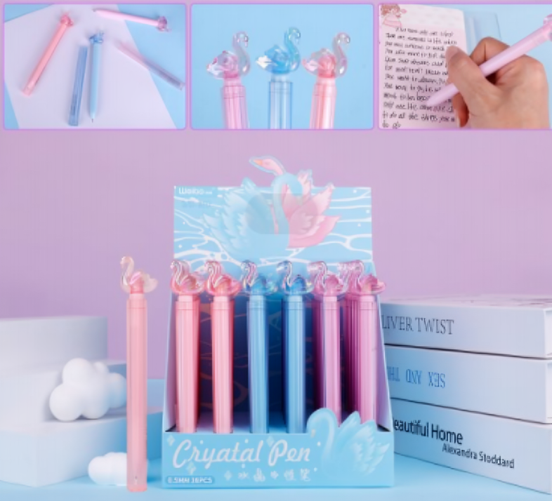 Boligrafo neutro tinta negra diseño Cisne - WB-810